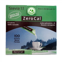 ZeroCal Stevia 1:1 - 100 Sticks  of 3g each