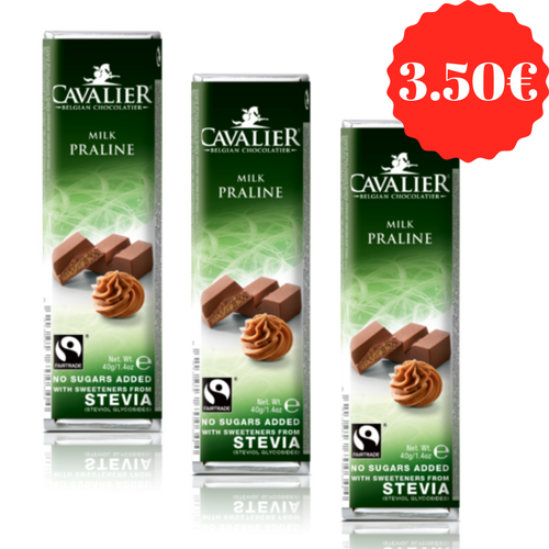 Cavalier Schokolade Trio 1 - Praliné 40g Cavalier Schokolade Trio 1 - Praliné 40g